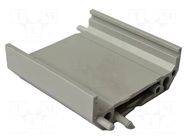 DIN rail mounting bracket; 43x45mm; Body: grey ELBAG