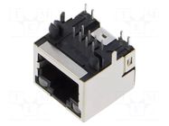 Connector: RJ45; socket; PIN: 8; shielded,with LED; 8p8c; THT ADAM TECH