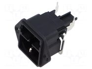 Connector: AC supply; socket; male; 10A; 250VAC; C14 (E); KEA; IP40 SCHURTER
