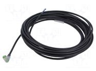 Cable: for sensors/automation; M8; PIN: 3; angled; 10m; plug; 30VDC MURRELEKTRONIK