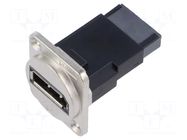 Coupler; DisplayPort socket,both sides; FT; 19x24mm; metal CLIFF