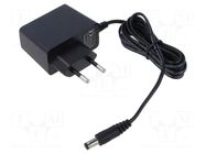 Power supply: switching; mains,plug-in; 5VDC; 3A; 15W; Out: 5,5/2,1 ESPE