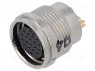 Connector: circular; push-pull; socket; PIN: 20; 1A; HR25; soldering HIROSE