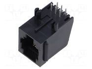 Connector: RJ12; socket; PIN: 6; 6p6c; on PCBs,PCB snap; THT ADAM TECH