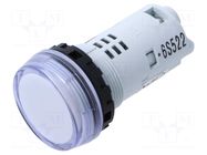 Control lamp; 22mm; YW; -20÷55°C; Illumin: LED; Ø22.5mm; IP65; white IDEC