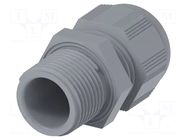 Cable gland; without nut,with long thread; M20; 1.5; IP68; grey TE Connectivity