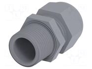 Cable gland; without nut,with long thread; M20; 1.5; IP68; grey TE Connectivity