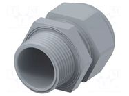 Cable gland; without nut; NPT1"; IP68; polyamide; grey; Entrelec TE Connectivity