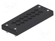 Multigate grommet; black; Holes no: 14; -40÷80°C; 5÷11mm; IP65 TE Connectivity