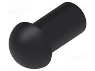 Stopper; polyamide; black; Entrelec; Ø: 6.4mm; Size: 9; L: 12mm TE Connectivity