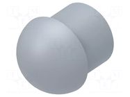 Stopper; polyamide; grey; Entrelec; Ø: 17.8mm; Size: 22; L: 14mm TE Connectivity