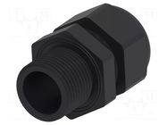 Cable gland; without nut,with long thread; M20; 1.5; IP68; black TE Connectivity