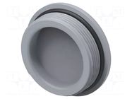 Stopper; M40; 1.5; IP68; polyamide; grey; Entrelec; Thread: metric TE Connectivity