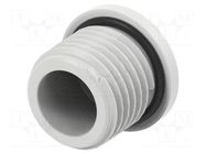 Stopper; PG7; IP68; polyamide; light grey; Entrelec; Thread: PG TE Connectivity