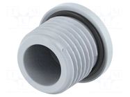 Stopper; PG7; IP68; polyamide; grey; Entrelec; Thread: PG; 10mm TE Connectivity