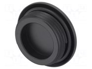 Stopper; PG13,5; IP68; polyamide; black; Entrelec; Thread: PG; 6mm TE Connectivity