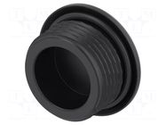 Stopper; PG13,5; IP68; polyamide; black; Entrelec; Thread: PG; 10mm TE Connectivity