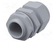 Cable gland; M20; 1.5; IP68; polyamide; grey; Entrelec TE Connectivity