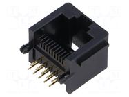 Connector: RJ50; socket; PIN: 10; 10p10c; THT; angled GCT
