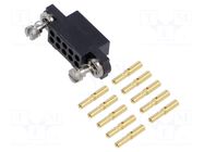 Connector: wire-wire/PCB; socket,plug; female; PIN: 10; 3A; 800V HARWIN