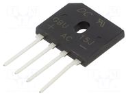 Bridge rectifier: single-phase; Urmax: 600V; If: 15A; Ifsm: 240A DC COMPONENTS