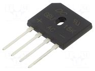 Bridge rectifier: single-phase; Urmax: 800V; If: 15A; Ifsm: 240A DC COMPONENTS
