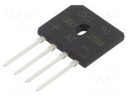 Bridge rectifier: single-phase; Urmax: 1kV; If: 25A; Ifsm: 350A DC COMPONENTS