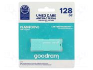 Pendrive; USB 3.2; 128GB; R: 60MB/s; W: 20MB/s; mint; USB A GOODRAM