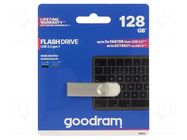 Pendrive; USB 3.2; 128GB; R: 60MB/s; W: 20MB/s; silver; USB A GOODRAM