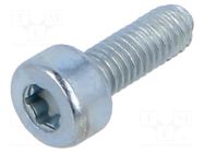 Screw; M3x8; 0.5; Head: cheese head; Torx®; TX10; steel; zinc BOSSARD