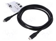 Cable; Thunderbolt 3,Thunderbolt 4,USB 4.0; 1.8m; black; PVC GOOBAY
