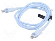 Cable; USB 2.0; Apple Lightning plug,USB C plug; nickel plated VENTION