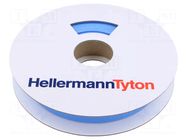 Heat shrink markers; blue; thin walled; Shrinking ratio: 3: 1 HELLERMANNTYTON