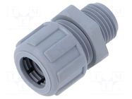 Straight terminal connector; polyamide 66; SILVYN® MPC; grey LAPP