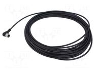 Cable: for sensors/automation; M12; PIN: 4; angled; 10m; plug; 4A BINDER