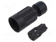 Connector: AC supply; screw terminal; female; TH384; 27mm; 500V TECHNO