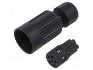 Connector: AC supply; screw terminal; female; TH384; 10A; 500V TECHNO