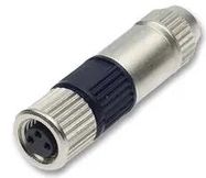 CONNECTOR, FEMALE, M8, 4 POLE