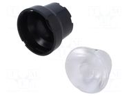 LED lens; round; plexiglass PMMA; transparent; 11÷19°; H: 28.1mm LEDIL