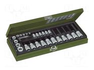 Wrenches set; Torx® socket,socket spanner,Torx®; 29pcs. PROXXON