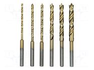 Drill set; for metal; high speed steel; 6pcs. PROXXON