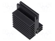 Heatsink: extruded; T; black; L: 37.5mm; W: 30mm; H: 45mm; Thread: M3 FISCHER ELEKTRONIK