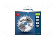 Circular saw; Ø: 165mm; Øhole: 30mm; W: 1.4mm; Teeth: 18 HÖGERT TECHNIK