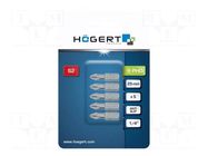 Screwdriver bit; Phillips; PH0; Overall len: 25mm; 5pcs. HÖGERT TECHNIK