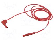 Test lead; 16A; banana plug 4mm,angular banana plug 4mm; Len: 2m HIRSCHMANN T&M