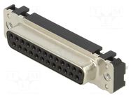 Connector: D-Sub; PIN: 25; socket; female; straight; THT; UNC 4-40 HARTING