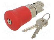 Switch: emergency stop with key; 22mm; Stabl.pos: 2; red; IP67 SIEMENS