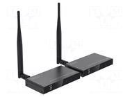 HDMI extender; DC socket x2,HDMI socket x3,IrDA; black; metal DIGITUS