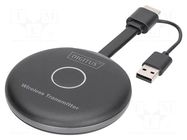 HDMI extender; HDMI plug,USB A plug; HDCP 2.1,HDMI 2.0; black DIGITUS