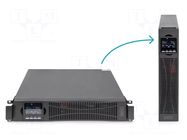 Power supply: UPS; 1kW; 1kVA; 208/220/230/240V; RACK; 9Ah; 40÷70Hz DIGITUS